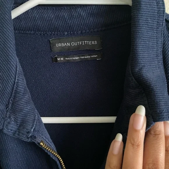 Urban Outfitters Corduroy Utility Jumpsuit with Drawstring Waist in Navy - Picture 3 of 6